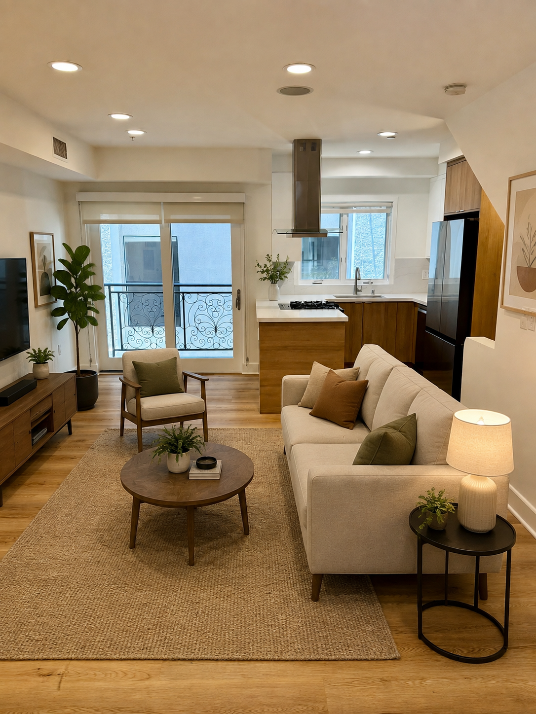 Designer 3-Level Townhouse WeHo — In unit W/D, Rooftop Views + 2-Car Garage - Property Image 1